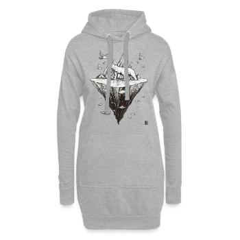 Eisbär - Hoodie-Kleid - Grau meliert - Vorne