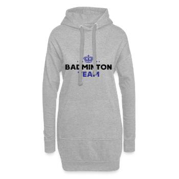 Badminton Team - Hoodie-Kleid - Grau meliert - Vorne