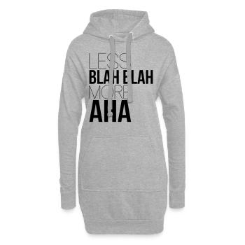 weniger bla bla - Hoodie-Kleid - Grau meliert - Vorne