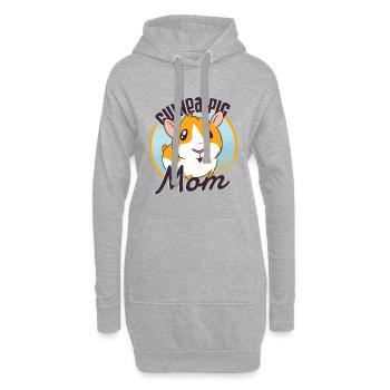 Meerschweinchen Mom - Süßes Geschenk - Hoodie-Kleid - Grau meliert - Vorne