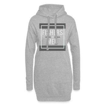 Menschenfischer, Christlich - Hoodie-Kleid - Grau meliert - Vorne