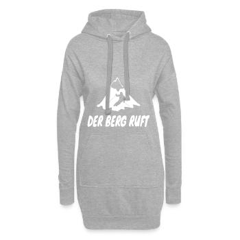 Skifahren - Der Berg ruft - Hoodie-Kleid - Grau meliert - Vorne