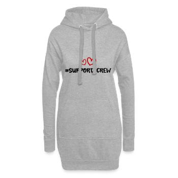 Support Crew Herz Liebe - Hoodie-Kleid - Grau meliert - Vorne