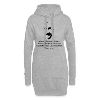 Zweig: Gesundheit ist für den Menschen das Natürl - Hoodie-Kleid - Grau meliert - Vorne