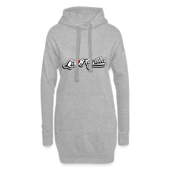 La Familia - Hoodie-Kleid - Grau meliert - Vorne
