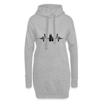 Taucherflossen Taucher Puls - Hoodie-Kleid - Grau meliert - Vorne