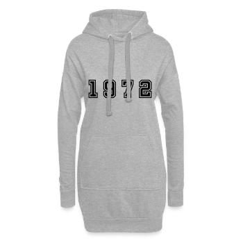 1972 Jahr Zahl - Hoodie-Kleid - Grau meliert - Vorne