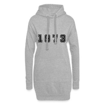 Numéro de l’année 1973 - Sweat-shirt à capuche long Femme - gris chiné - Devant