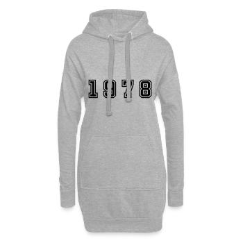 Numéro de l’année 1978 - Sweat-shirt à capuche long Femme - gris chiné - Devant