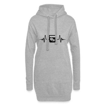 Whisky Puls - Hoodie-Kleid - Grau meliert - Vorne