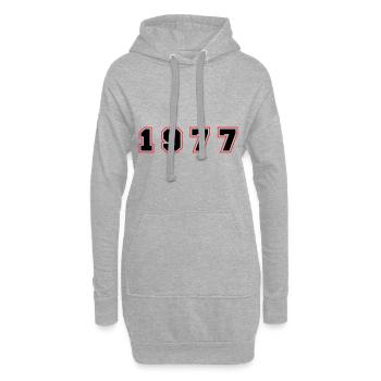 1977 Jahr Zahl - Hoodie-Kleid - Grau meliert - Vorne