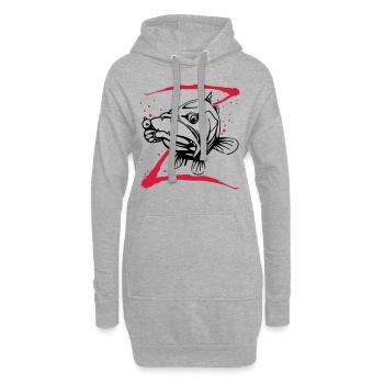 Z wie Zander - Hoodie-Kleid - Grau meliert - Vorne