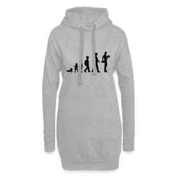 Formateur fitness homme bébé évolution - Sweat-shirt à capuche long Femme - gris chiné - Devant