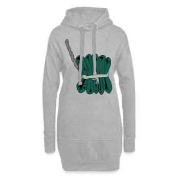 Fireworks Firework Pyro - Hoodie Dress - heather grey - Front