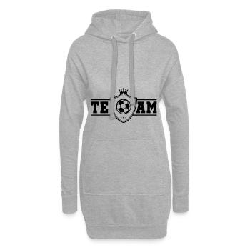 fussball wappen team - Hoodie-Kleid - Grau meliert - Vorne