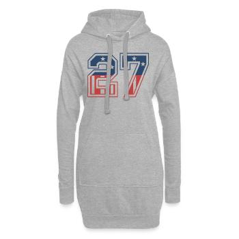Nummer 27 USA - Hoodie-Kleid - Grau meliert - Vorne