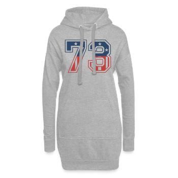 Anzahl 73 USA - Hoodie-Kleid - Grau meliert - Vorne