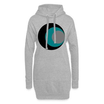 Kreise - Hoodie-Kleid - Grau meliert - Vorne