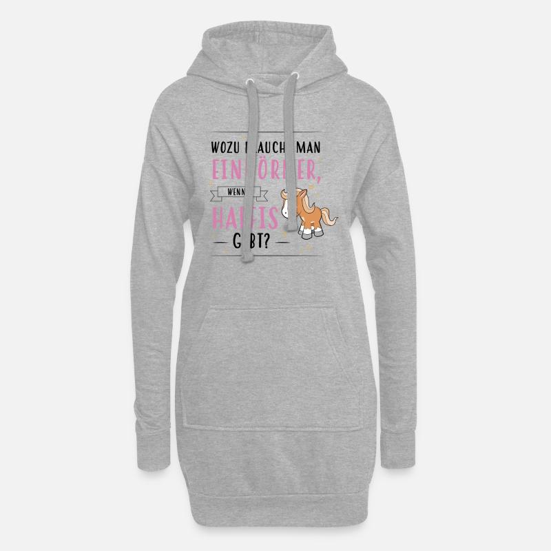 Wozu Einhörner Haflinger - Hoodie-Kleid - Grau meliert
