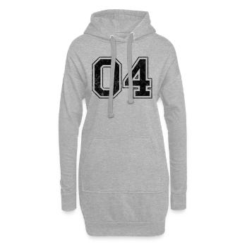 Anzahl 04 - Hoodie-Kleid - Grau meliert - Vorne