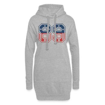 Numéro 89 États-Unis - Sweat-shirt à capuche long Femme - gris chiné - Devant
