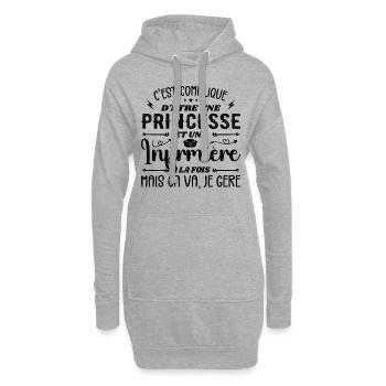 Prinzessin und Krankenschwester Krankenschwester Geschenk - Hoodie-Kleid - Grau meliert - Vorne