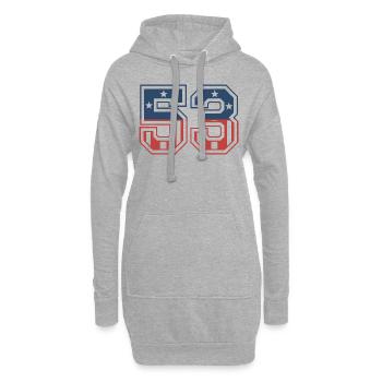 Nummer 53 USA - Hoodie-Kleid - Grau meliert - Vorne