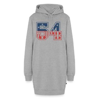 Nummer 54 USA - Hoodie-Kleid - Grau meliert - Vorne
