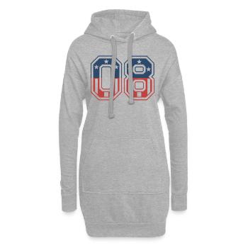 Anzahl 08 USA - Hoodie-Kleid - Grau meliert - Vorne
