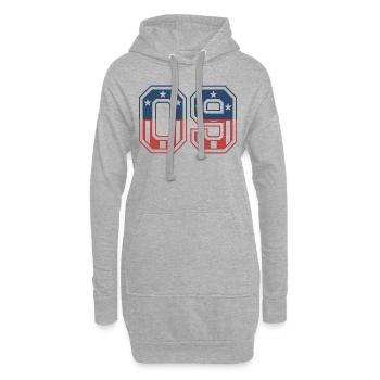 Numéro 09 États-Unis - Sweat-shirt à capuche long Femme - gris chiné - Devant