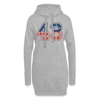Numéro 43 États-Unis - Sweat-shirt à capuche long Femme - gris chiné - Devant