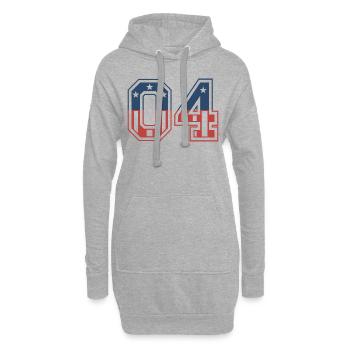 Anzahl 04 USA - Hoodie-Kleid - Grau meliert - Vorne