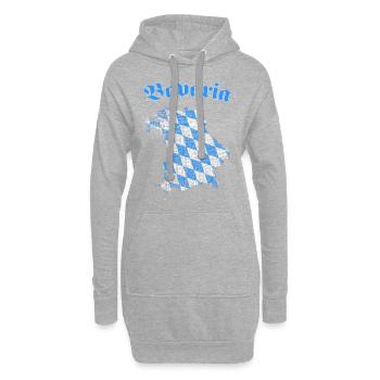 Bayern Bavaria - Hoodie-Kleid - Grau meliert - Vorne