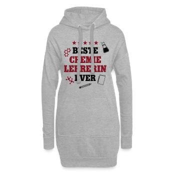 Beste Chemie Lehrerin Schule Chemielehrerin Labor - Hoodie-Kleid - Grau meliert - Vorne