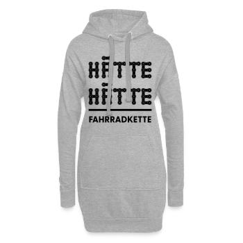 Hätte hätte Fahrrad Kette - Hoodie-Kleid - Grau meliert - Vorne