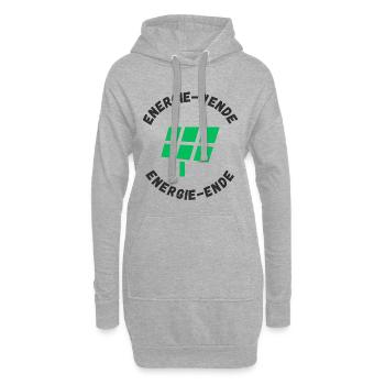 Energiewende Energieende - Hoodie-Kleid - Grau meliert - Vorne