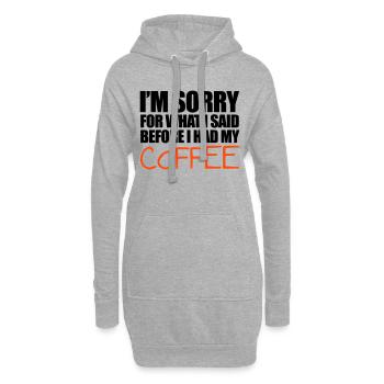 Coffee - Hoodie-Kleid - Grau meliert - Vorne