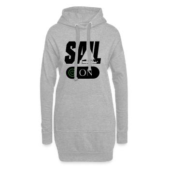 Segeln Sailing - Hoodie-Kleid - Grau meliert - Vorne