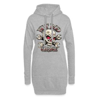 Hot Rod Garage V8 - Hoodie-Kleid - Grau meliert - Vorne