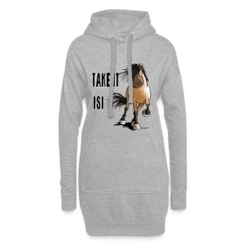 Take It Isi - Hoodie-Kleid - Grau meliert - Vorne