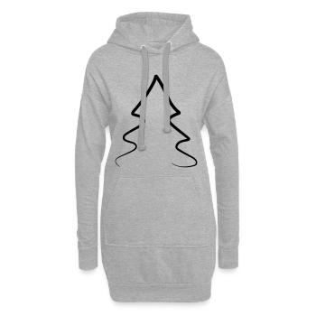 Tannenbaum zu Weihnachten - Hoodie-Kleid - Grau meliert - Vorne