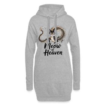 Chat dragon - Sweat-shirt à capuche long Femme - gris chiné - Devant