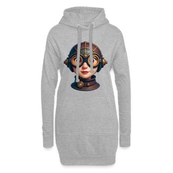 SCI GIRL – Baby & Kinder - Hoodie-Kleid - Grau meliert - Vorne