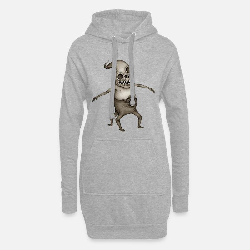 BUG #13 – dunkle Hölle - Hoodie-Kleid - Grau meliert