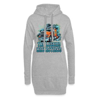 Chauffeur de semi-remorque Trucker Reitred - Sweat-shirt à capuche long Femme - gris chiné - Devant