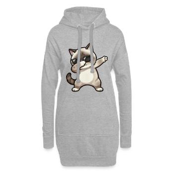 Dab Ragdoll Cat - Sweat-shirt à capuche long Femme - gris chiné - Devant