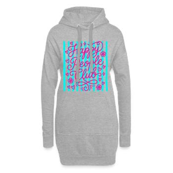 Club des Gens Heureux - Sweat-shirt à capuche long Femme - gris chiné - Devant