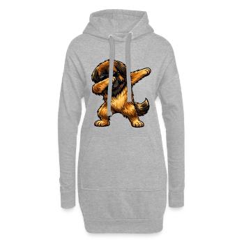Dab Leonberger - Sweat-shirt à capuche long Femme - gris chiné - Devant