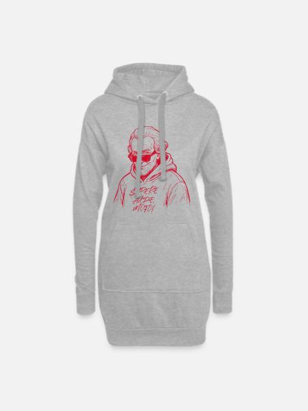 Sapere Aude ! Rouge. - Sweat-shirt à capuche long Femme - gris chiné