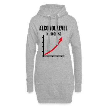 Niveau d’alcool en cours (Équipe de Boissons POSRed2C) - Sweat-shirt à capuche long Femme - gris chiné - Devant